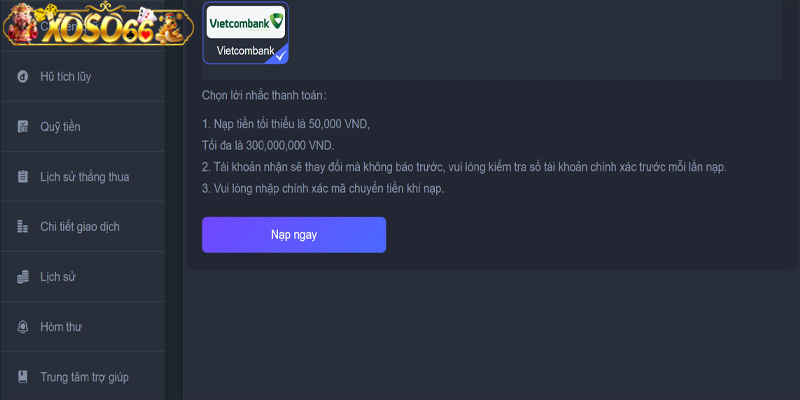 Nạp tiền qua mã QR