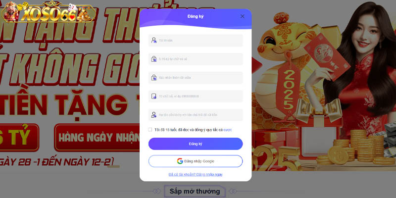 Tạo tài khoản game trên điện thoại thông tin